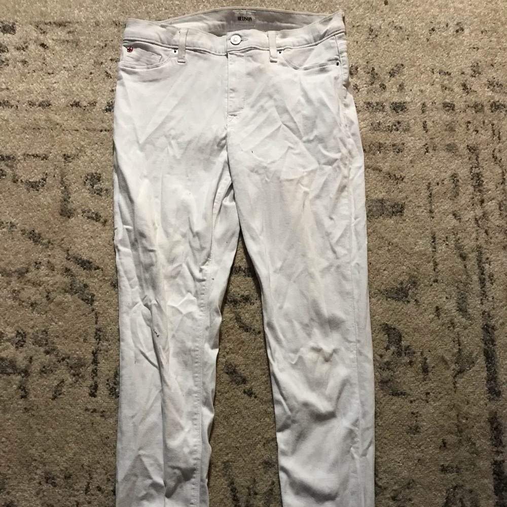 Hudson White Skinny Jeans
